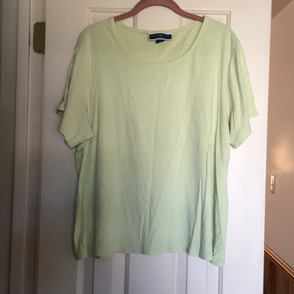 Karen Scott Tops - Karen Scott Woman lime green top 2X